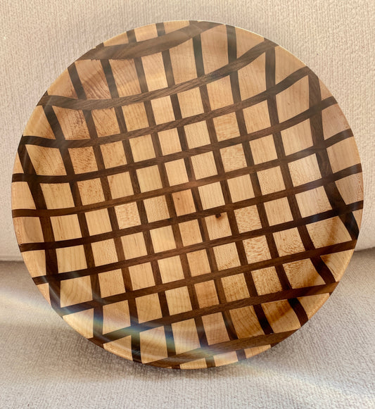 Maple and Walnut Grid Bowl #264