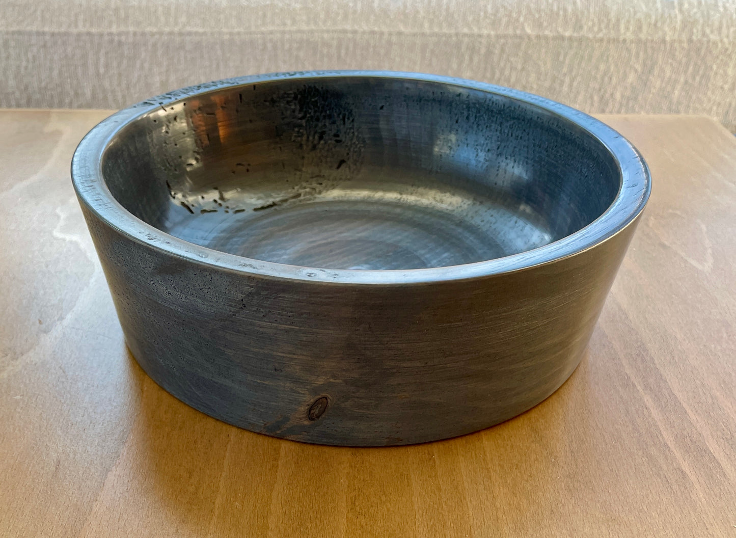 Rustic blue-gray pine bowl #281